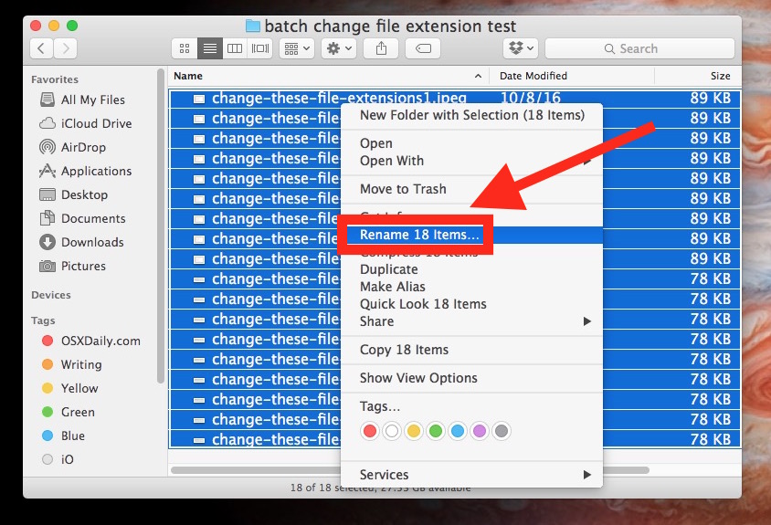 Change File Extension